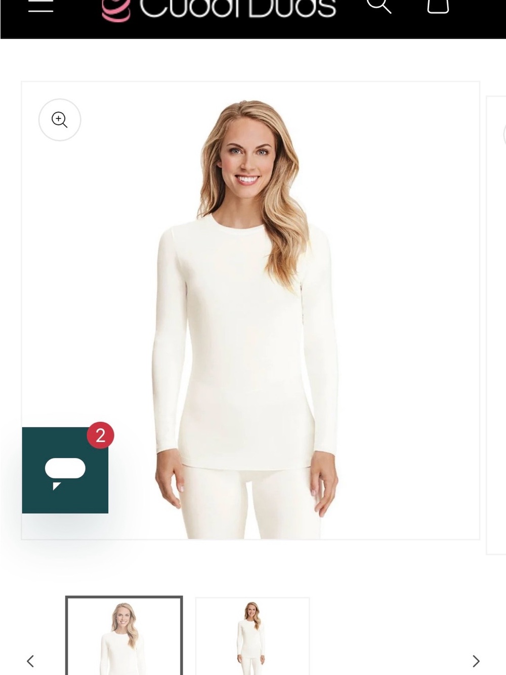 Softwear Stretch Long Sleeve crew by Climate Right Cuddle Cuds. Medium